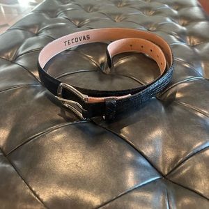 tecovas men’s caiman belt - midnight caiman